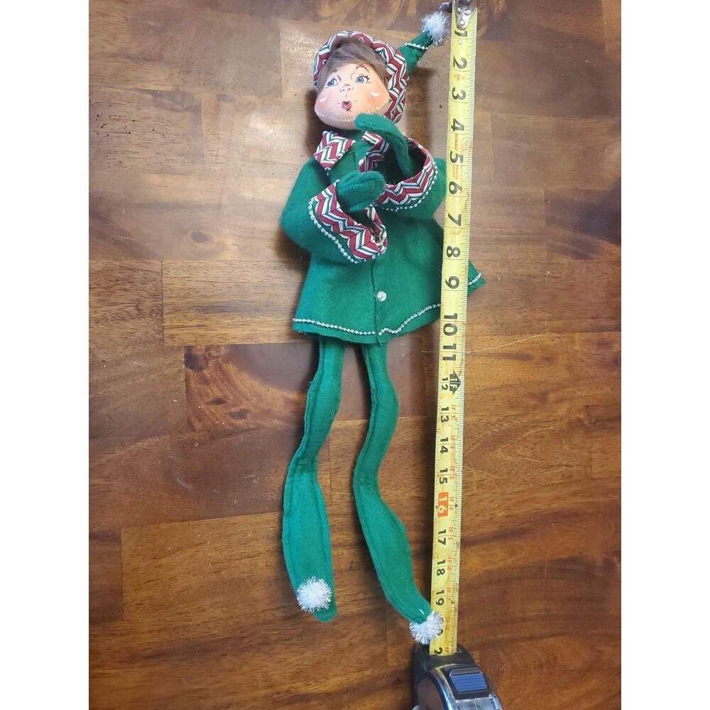 Annalee 2008 Green Elf Christmas Doll Figure 20” Posable Pixie - Picture 2 of 12